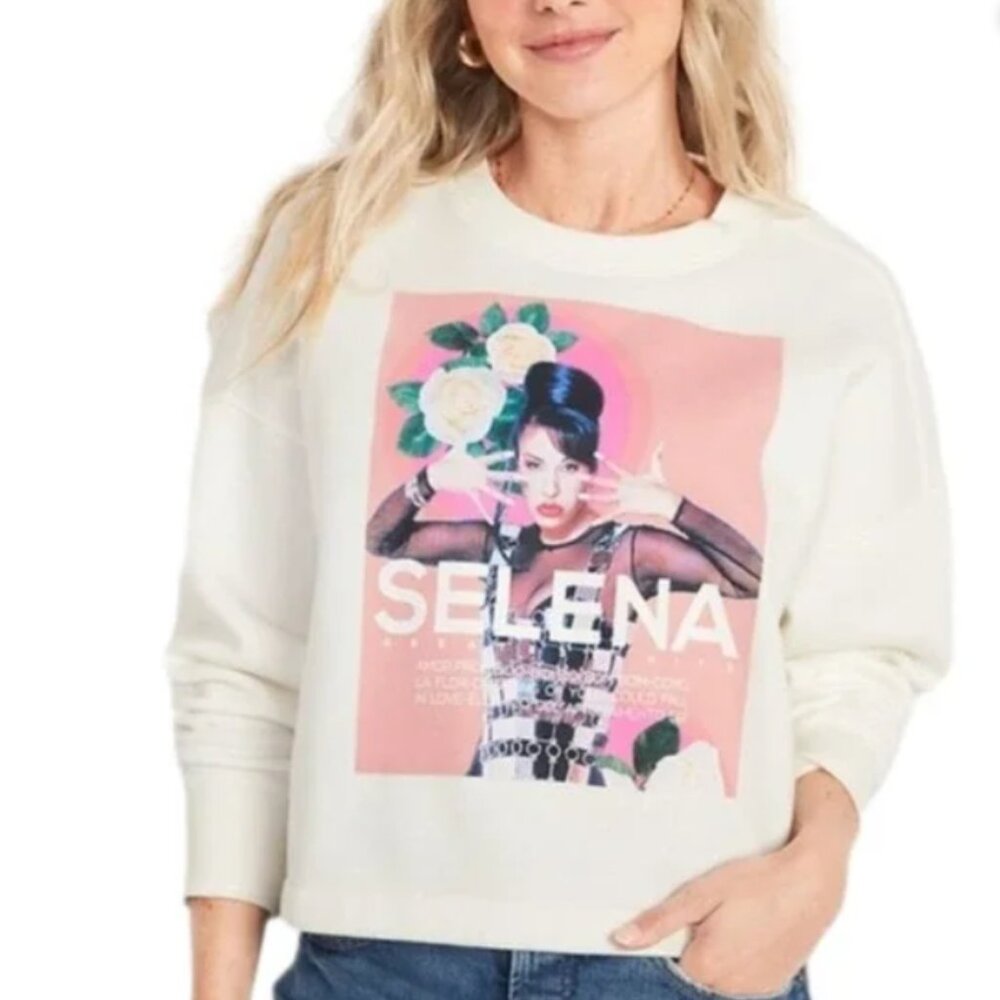 SELENA Cropped Oversized Sweatshirt - Size 2XL